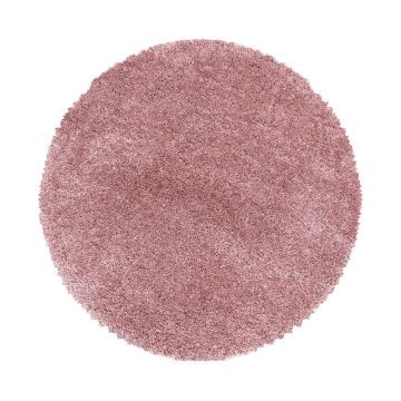 Fluffy Shaggy tapis poils longs rond Ø 160cm rose