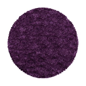 Fluffy Shaggy tapis poils longs rond Ø 160cm lilas