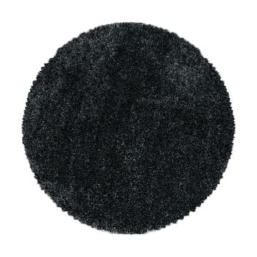 Fluffy Shaggy tapis poils longs rond Ø 80cm anthracite