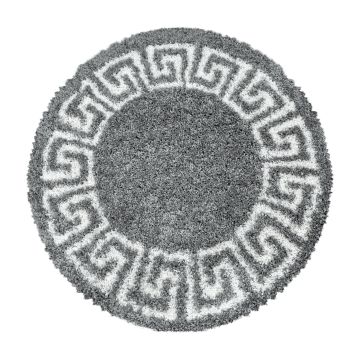 Hera Shaggy tapis poils longs rond Ø 160cm gris