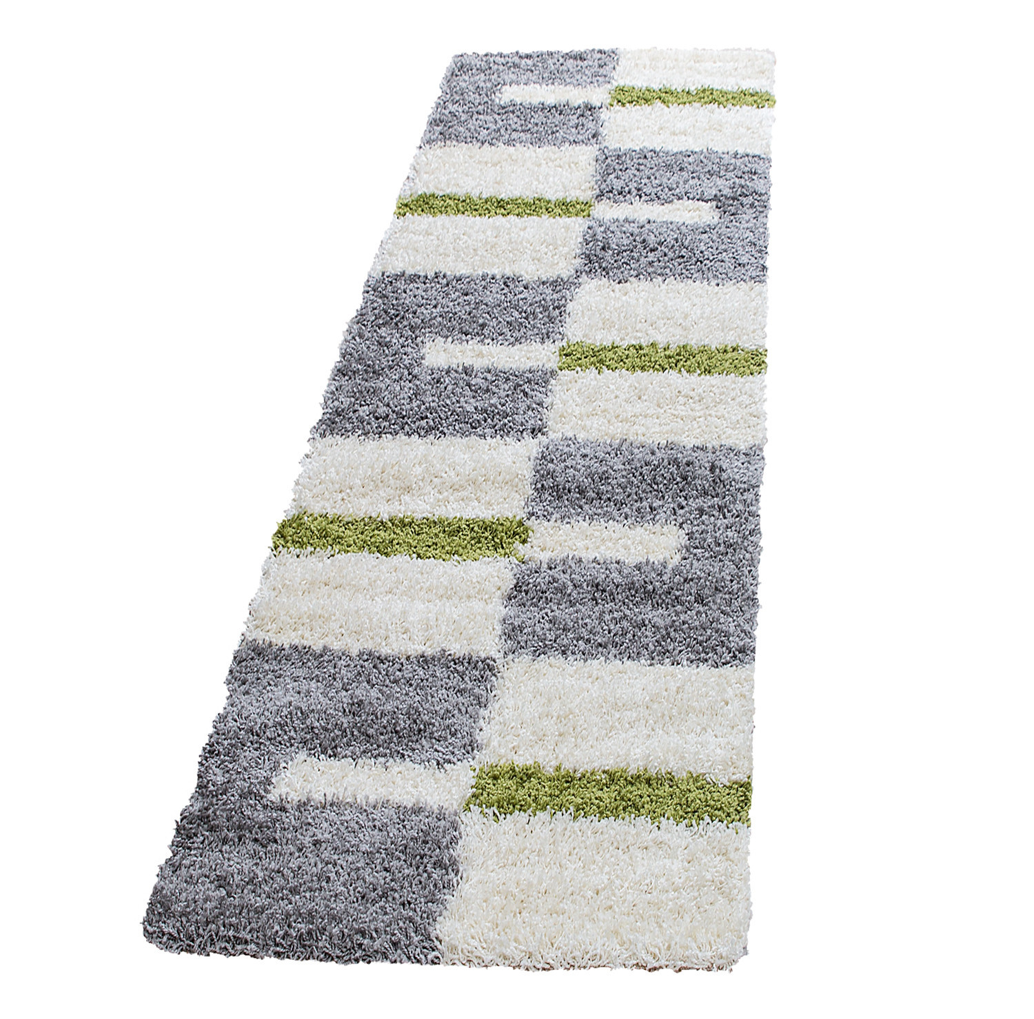 Gala Shaggy tapis poils longs coureur 80x250cm vert
