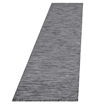 Mambo tapis extérieur/intérieur tissé plat coureur 67x230cm anthracite
