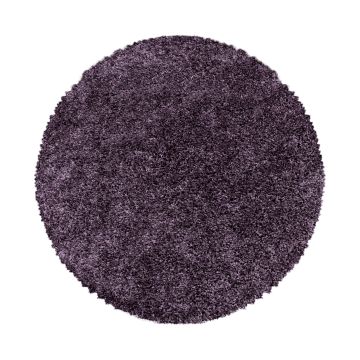 Sydney Shaggy tapis poils longs rond Ø 120cm violet
