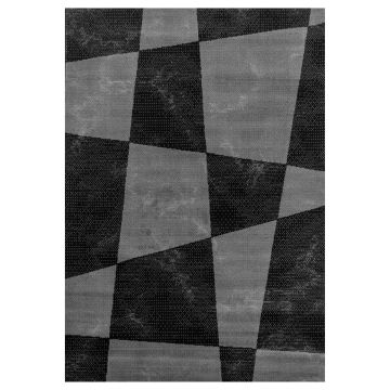 Base Vory tapis poils ras rectangle 60x100cm noir
