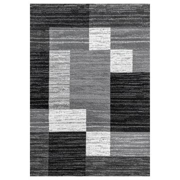 Base Grid tapis poils ras rectangle 60x100cm noir