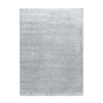 Brilliant Shaggy tapis poils longs rectangle 160x230cm argent