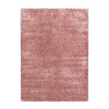 Brilliant Shaggy tapis poils longs rectangle 200x290cm rose