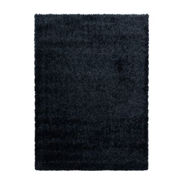 Brilliant Shaggy tapis poils longs rectangle 120x170cm noir