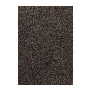 Nizza tapis poils court bouclé rectangle 80x150cm brun