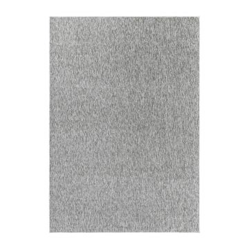 Nizza tapis poils court bouclé rectangle 60x100cm gris clair