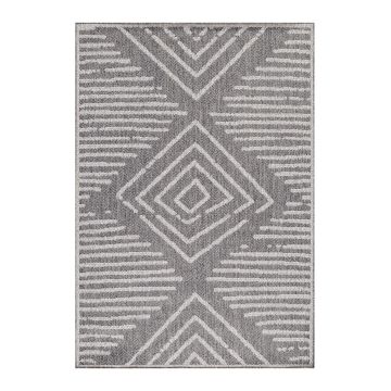 Aruba Aim tapis extérieur/intérieur tissé à plat rectangle 60x100cm gris