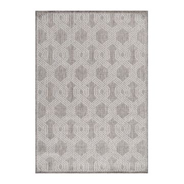 Aruba Weft tapis extérieur/intérieur tissé à plat rectangle 60x100cm gris