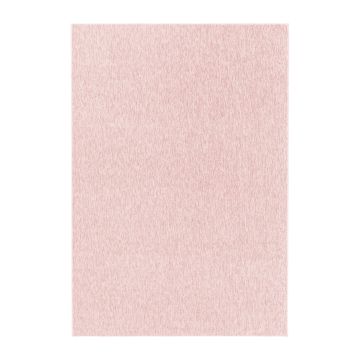 Nizza tapis poils court bouclé rectangle 240x340cm rose
