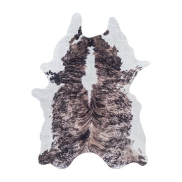 Etosha Dikdiks antidérapant tapis tissé à plat rectangle 150x200cm peau d'animal (imitation) brun