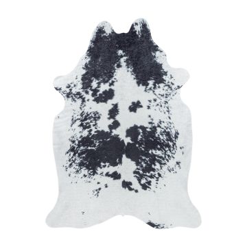 Etosha Holstein antidérapant tapis tissé à plat rectangle 150x200cm peau d'animal (imitation) noir