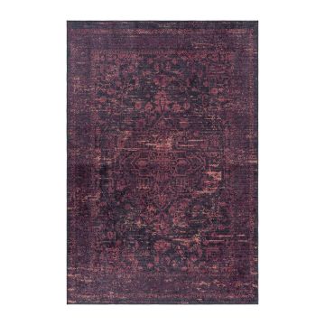 Fiesta Arty antidérapant tapis tissé à plat rectangle 200x290cm rouge