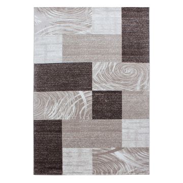 Parma Jawa tapis poils ras rectangle 240x340cm brun