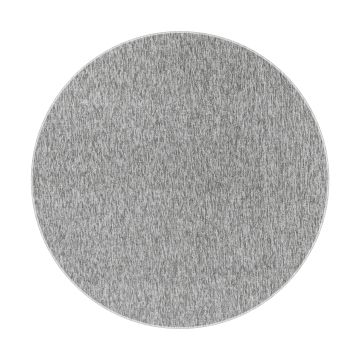 Nizza tapis poils court bouclé rond Ø 160cm gris clair