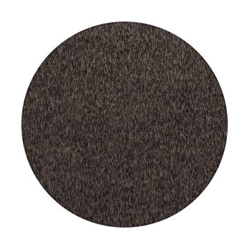 Nizza tapis poils court bouclé rond Ø 160cm brun