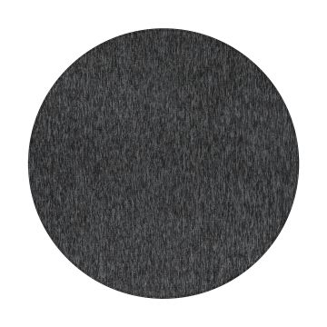 Nizza tapis poils court bouclé rond Ø 160cm anthracite