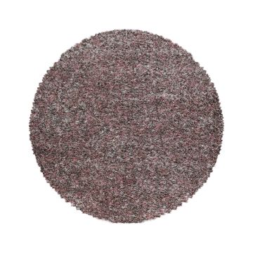 Enjoy Shaggy tapis poils longs rond Ø 160cm rose