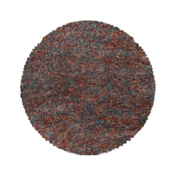 Enjoy Shaggy tapis poils longs rond Ø 160cm terra