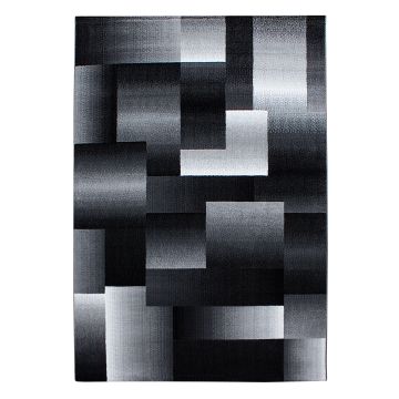 Miami Jawa tapis poils ras rectangle 240x340cm noir