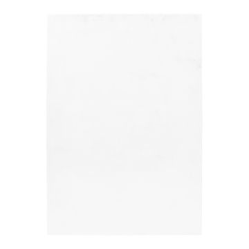 Pouffy tapis duveteux poils longs coureur 60x110cm blanc