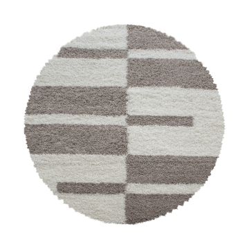 Gala Shaggy tapis poils longs rond Ø 160cm beige
