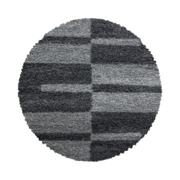 Gala Shaggy tapis poils longs rond Ø 160cm gris
