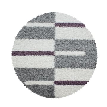 Gala Shaggy tapis poils longs rond Ø 160cm lilas