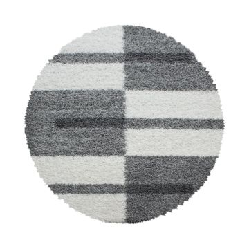 Gala Shaggy tapis poils longs rond Ø 160cm gris clair