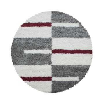 Gala Shaggy tapis poils longs rond Ø 160cm rouge