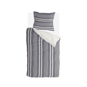 Steady Stripes dekbedovertrek 135x200cm blauw