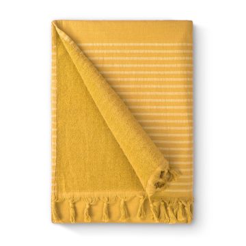 Bath Basics hamamdoek/fouta 100x180cm geel