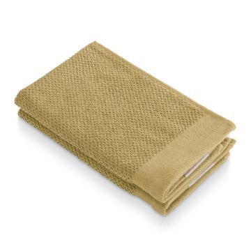 Soft Cotton Popcorn gastendoek 30x50cm geel (2 stuks)