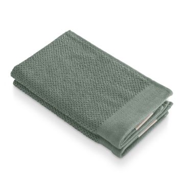 Soft Cotton Popcorn gastendoek 30x50cm groen (2 stuks)