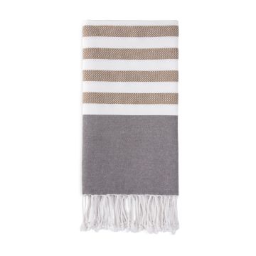 Sunshade Happiness hamamdoek/fouta 100x180cm off-black