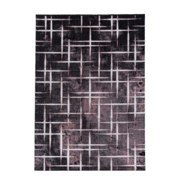 Costa Fisk tapis poils ras coureur 80x250cm roses