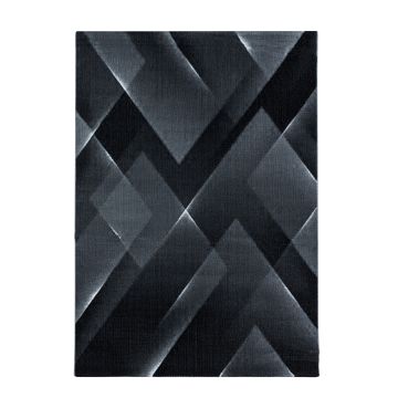 Costa Carp tapis poils ras coureur 80x250cm noir