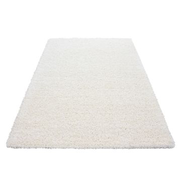 Dream Shaggy tapis poils longs rectangle 65x130cm crème
