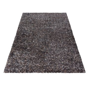 Enjoy Shaggy tapis poils longs rectangle 60x110cm taupe