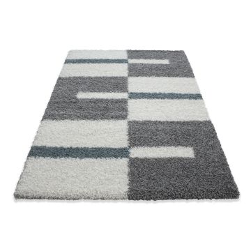 Gala Shaggy tapis poils longs coureur 100x200cm turquoise
