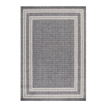 Aruba Meydan tapis extérieur/intérieur tissé à plat rectangle 120x170cm jute gris