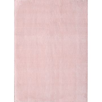 Catwalk antidérapant tapis poils ras rectangle 160x220cm rose