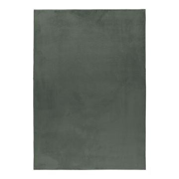 Pouffy tapis duveteux poils longs coureur 60x110cm vert