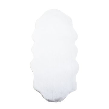 Caty Peau de mouton tapis enfant uni duveteux poils longs 60x180cm blanc