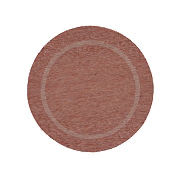 Relax Tranqua tapis extérieur/intérieur rond Ø 120cm rouge