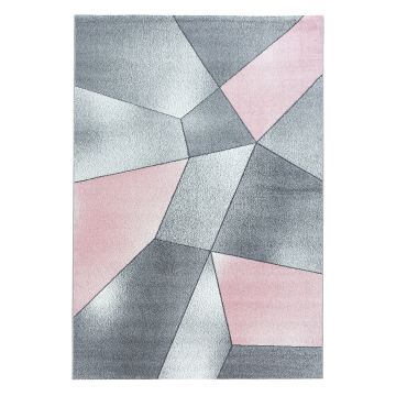 Beta 3D tapis poils ras rectangle 80x250cm roses