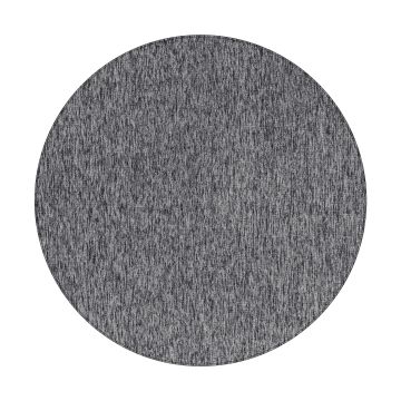 Nizza tapis poils court bouclé rond Ø 120cm gris